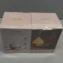 SALKING Essential Oil Diffuser, 100ml Small Aromatherapy Diffuser with Auto Shut-Off Function, Ultrasonic Diffusers for Essential Oils, Cool Mist Humidifier with Warm White Lights, for Office Home (White + Wooden Grain), Pack of 2 