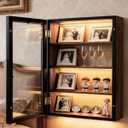 11x16 Shadow Boxes Frames Large Shadow Box with Removable 3-Grid Shelves Deep Memory Box Display Case Solid Wood Shadow Box for Medals, Wedding Bouquet, Collectibles (Black)