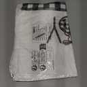 Artoid Mode Black White Buffalo Plaid Xmas Trees Joy Christmas Kitchen Towels Dish Towels, 18x26 Inch Seasonal Winter Decoration Hand Towels Set of 2