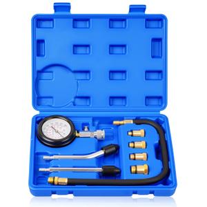 DAYUAN Professional Petrol Engine Compression Tester Kit Set for Automotives and Motorcycles (Blue)