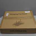 Hanging Pot Rack,32-Inch Ceiling Pot Rack for Kitchen, Space-Saving Pot Hanger with 16 Detachable S Hooks, Sturdy Metal Frame, Industrial Style, for Pot, Pan Storage, Space-Saving