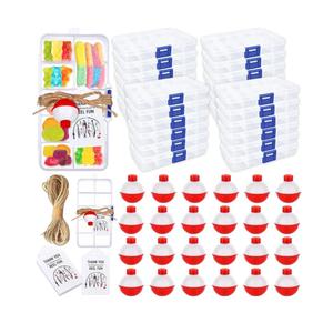 Draupnir 30 Sets Fishing Party Favors Candy Tackle Boxes with 30 Fishing Bobber 30 Thank You Cards for Fishing Theme Decorations
50+ bought in past month