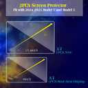 2026 Te sla New Model Y Screen Protector for 2026 15.4" Front & 8Inch Rear Tempered Glass HD with Alignment Kit Accessories Te sla Model Y Juniper Accessories 2026