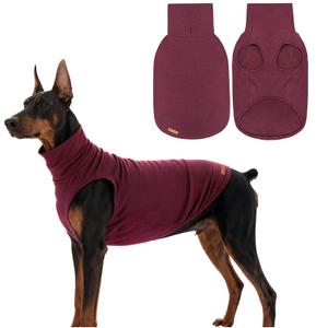 Mosucoirl Dog Sweaters Pet Pullover,Turtleneck Doggy Sweatshirt for Extra Large Dogs Thick Warm Dog Clothes Fleece Soft Winter Puppy Hoodies Outfit for Small Medium Large Dogs XS-4XL (Red, L)