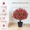 Aoutyers 24" Artificial Fall Potted Plants Outdoor, Faux Mums Flowers 2 Pcs
