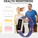 Fitness Tracker, Activity Trackers with 24/7 Heart Rate, Blood Oxygen Blood Pressure Sleep Monitor, Step Counter with 1.1" AMOLED Touch Color Screen, Calorie Pedometer Health Smart Watch for Women Men