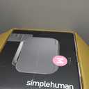 simplehuman 45 Liter / 12 Gallon Liter Rectangular Hands-Free Kitchen Step Trash Can with Soft-Close Lid, Brushed Stainless Steel with Plastic Lid