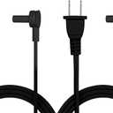 2-Pack - Long Power Cords Compatible with Sonos Era 100 and Era 300 Speakers (12-Foot, Black)