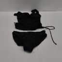 B2prity Tankini Swimsuits for Women Tummy Control Two Piece Bathing Suit High Waisted Wrap Swim Suit with Bottom Swimwear (Medium, Black) M