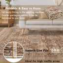 vivorug 8x10 Area Rugs for Living Room, Non-Slip Backing Washable Rug 8x10, Large Area Rug Soft Carpet for Bedroom Dining Room, Vintage, Easy Clean, Durable, Low Pile Rug Under Table, Earth Tone