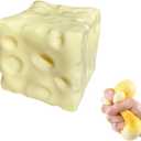 Yellow Cheese Squeeze Toy,Soft Novelty Toy, Rebounding Sensory,Help for Relax,Focus, Sensory Cheese for & Adults, Soft Novelty Rebounding Fidget Toy for Party (Light Yellow, 2.75 in)