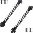 HOME MASTER HARDWARE 11" Gate Spring Self Closing Outdoor, Heavy Duty Gate Springs Black,Automatic Gate Closer for Wooden and Vinyl Fence, Adjustable Tension Door Springs to Close Door(Steel,2 Pack)