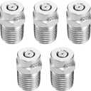 Tool Daily 40 Degree Surface Cleaner Tips, 1/4 Male NPT Threaded Spray Nozzles, Pressure Washer Nozzle Tips Replacement for Water Broom, Undercarriage Washer, 4000 PSI, 5 Pack