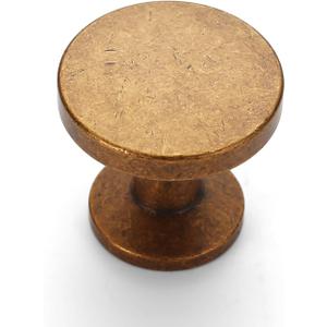 Asidrama 10 Pack Antique Brass Kitchen Cabinet Knobs Dresser Knobs Vintage Retro Drawer Knobs Cabinet Hardware Zinc Knobs for Dresser Drawers