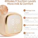 NCVI Double Electric Breast Pump 8102, Upgraded 4400mAh Battery with Night Light, Portable Breast Pump for Breastfeeding, 4 Modes & 9 Levels, LED Display, With 8 Flanges, Breastmilk Bags, Nursing Pads