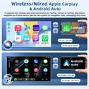 Car Stereo Radio for GMC Acadia 2008-2012 with Wireless CarPlay and Android Auto, 8" IPS Touchscreen Android 14 Double Din Car Audio Receiver w/Bluetooth GPS WiFi FM RDS SWC BT Mirror Link, 2+32G