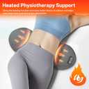 3-in-1 Electric Lumbar Support Pillow for Bed and Chair, Triple Fusion Back Massager with Heated, Vibration and Traction for Lower Back Pain Relief and Spine Support, Gray