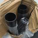 Tension Curtain Rod 51-126 Inch, Long Curtain Rod No Drilling for Window or Bathroom, Outdoor Curtain Rods for Patio Tension Rods, Easy to Install, Never Rust, Rod Diameter 1.26 Inches - Black