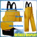 RainRider Rain Pants for Men Women Waterproof Rain Gear Bib Overalls Trousers for Fishing Hunting (Yellow, XL)
