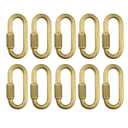 Brass Quick Links D Shape Locking Quick Chain Repair Links M5 3/16 inch Pack of 10