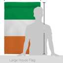 Irish Flag Ireland Home Decor Banner St Patrick Tapestry Shamrock Lucky Holiday Wall American Patio Decorations Small Lwan Garden March Clover Outdoor Erin go Bragh Gifts Made In USA (House Flag 28" x 40" Only)