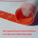 Silicone Pastry Mat Dough Baking Bread Sourdough Fondant Pie Dough Pizza,Silicone Baking Mat Cookie Sheet for Kitchen Counter with Measurements 32x24" Red (31.5"L x 23.6"W)