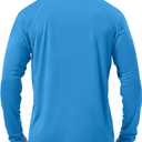 Roadbox Mens UPF 50+ UV Sun Protection Shirts Outdoor Long Sleeve SPF Rash Guard for Fishing Hiking Swimming Running, L, 1 Pack - Campanula Blue