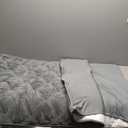 CAMZ Velvet Bed Headboard Cover for Full Queen Cal King Size, Quilted Bed Headboard Slipcover Thicken Dustproof Headboard Padding Protector Cover (Crystal Grey,Queen:160cm(63"))