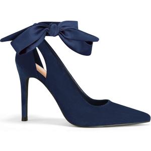 Fashare Womens High Heels Bow Tie Back Sexy Stiletto Ankle Strap Wedding Dress Pumps Shoes (7)