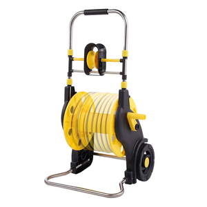 Garden Hose Reel Cart Hold 130 FT of 5/8 or 197 FT of 1/2 inch Hose, Metal Water Hose Holder with Wheels for Outside Yard Lawn