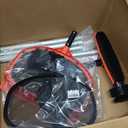 Swimming Pool Cleaning Kit Including 5.7 Feet Aluminum Pool Pole 4-Segment & Rotatable Pool Brush with Round End & Pool Leaf Rake Fine Mesh Net,Replaceable Pool Cleaning Leaf Skim Net-Fast Cleaning