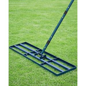 Lawn Leveling Rake, 45x10 Inch Yard Leveling Rake for Soil with 78'' Adjustable Steel Handle, Level Soil Sand Dirt Ground Surfaces Easily, Ideal for Backyard, Garden, Golf Course, Pasture, Farm