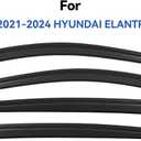 Window Visors Rain Guards Shield for 2021 2022 2023 2024 2025 2026 Hyundai Elantra, Out-Channel Window Vent Wind Deflectors Visors Shades for 21-26 Elantra