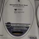 KOHLER 4734-RL-0 Rutledge ReadyLatch Soft Close Elongated Toilet Seat, Quiet-Close Lid Grip-Tight Bumpers, Installation Hardware, Home Essentials, White