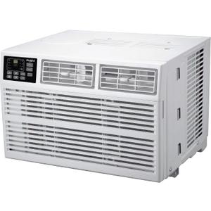 Whirlpool 18,000 BTU 230V Window Air Conditioner with Supplemental Heat, Window Mounted AC Unit with Heater for Apartment, Living Room, Bedroom, Large Rooms up to 1000 Square Feet