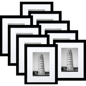 Picture Frame 8 x 9, Black, Pack of 5