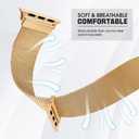 2 x Stainless Steel Mesh Loop for Apple Watch Band 38mm 40mm 41mm 42mm(Series 10), Magnetic Clasp Replacement Bands for iWatch Ultra Series 9 8 SE 7 6 5 4 Women & Men (gold)