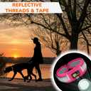 Durable 2-inch AirTag Dog Collar for Medium Dogs  Reflective, Heavy-Duty Metal Buckle, Comfortable Mesh Lining, Includes Patch and AirTag Holder (Pink, Medium: Fit 15" - 18" Neck)