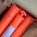 VEVOR 9 Pack Traffic Delineator Posts, 45 inches Traffic Safety Cones with Weighted Base and Reflective Strips, Heavy Duty Delineator Posts for Construction Site, Parking Lot, Crowd Control, Red