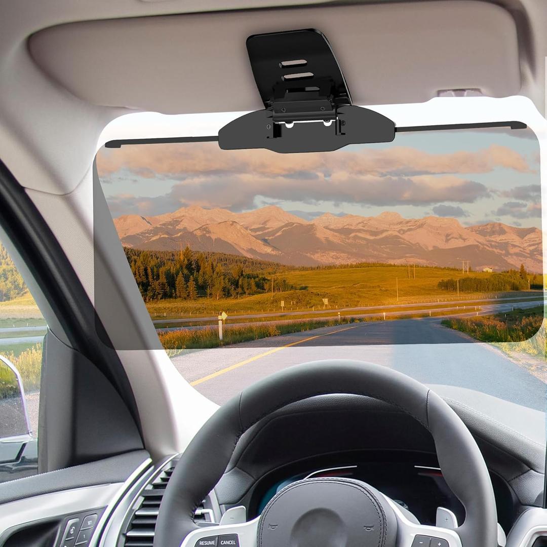 Sun Visor Extender for Car, UV400 Polarized Car Visor Extender Sun Blocker, Safe Driving Extension for Anti-Glare, UV Ray, Stray Light, Universal for Sedan/Van/SUV (1 Pack)