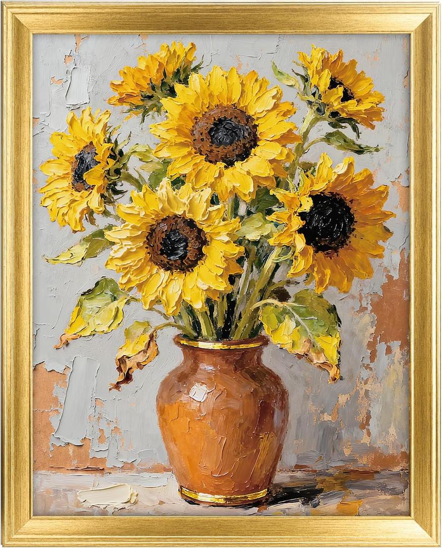 TWING Gold Picture Frames 11x14 Inch 1 Pack,Ornate Vintage Photo Frame for Wall,Display 8x10 Pictures with Mat or 11x14 Without Mat,Rustic Gold