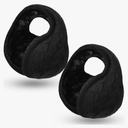 Syhood 2 Pieces Foldable Ear Warmers Adjustable Knitted Earmuffs with Fuzzy Fleece Lining Unisex Furry Winter Earmuffs
