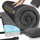 Sleeping Pad for Camping, Portable Roll Up Memory Foam Mattress Twin-75x38x3"