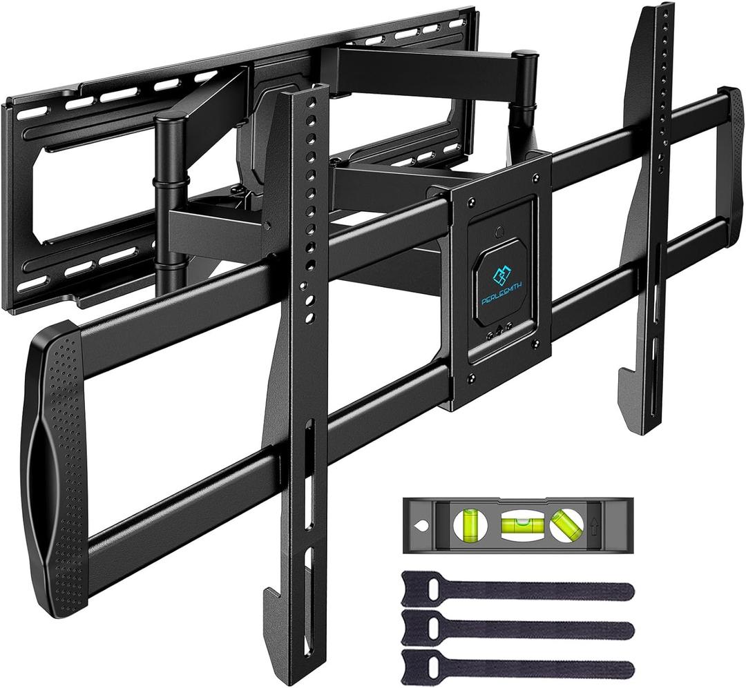 PERLESMITH Full Motion TV Wall Mount for 50-90 TVs up to 165lbs, TV Mount Bracket with Dual Articulating Arms Swivel Tilt Extension, Max VESA 800x400mm, Fits 1618 to 24" Studs, PSXFK1