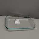 Pyrex Basics 4.8 QT Glass Baking Dish, Casserole Dish, Glass Food Container, Oven, Freezer, and Microwave Safe, Clear Container