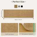 4PCS Non-Slip Stair Treads - 8"x30" Edging Stair Treads for Wooden Steps Washable Peel and Stick Indoor Stairs Tread Rug Stain Resistant Staircase Mat for Kids and Pets (4pc, Brown)