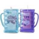 Dinneractive Sip Wiz - Baby Pouch Holder No Squeeze Pouch Food Pouches & Juice Box Holder - Anti-Squeeze Yogurt Pouch Reusable Toddler Essentials 2 Pack