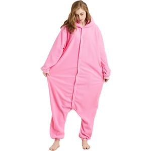 YIYTREE Onesies Adult Cartoon Costume Pajamas Cosplay Jumpsuit for Christmas (Medium, Pink)