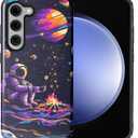 CARLOCA Case for Samsung Galaxy S23 FE,Astronaut Barbecue Design- Hybrid Dual Protection Soft TPU + Hard PC, Shockproof & Anti-Scratch Cover Men Women Stylish Protective Phone Case