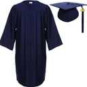 Newrara Graduation Gown Cap Tassel Set (Blue)